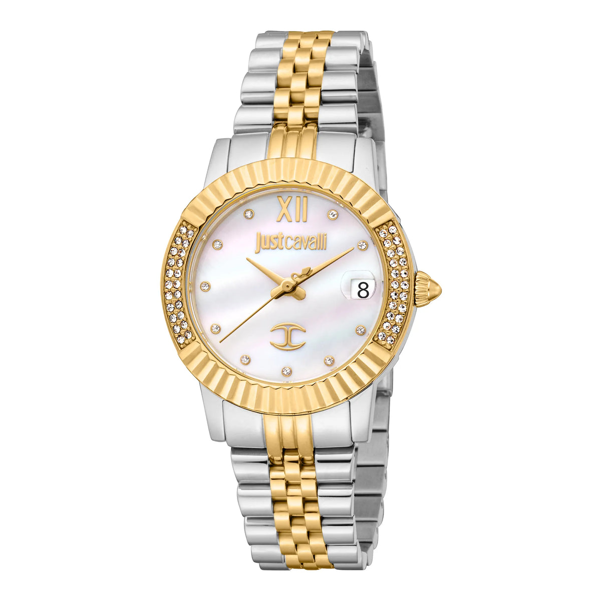 Just Cavalli Glam Chic Glam Two Tones Gold MOP Watch JC1L199M0055