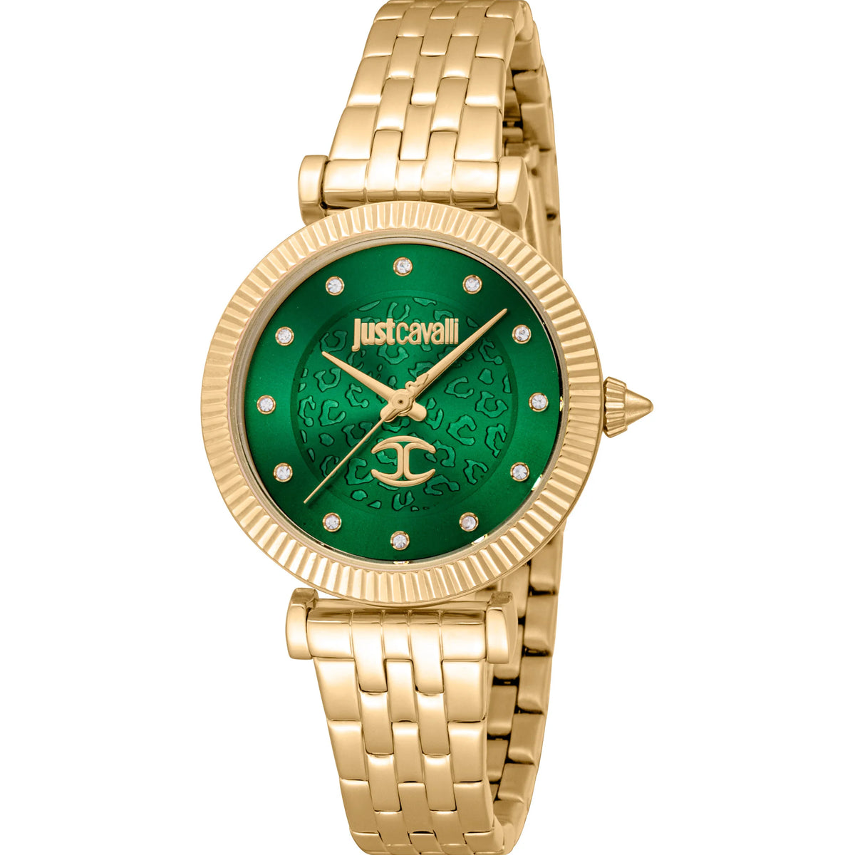 Just Cavalli SET Unleashed Yellow Gold Green Watch JC1L266M0035