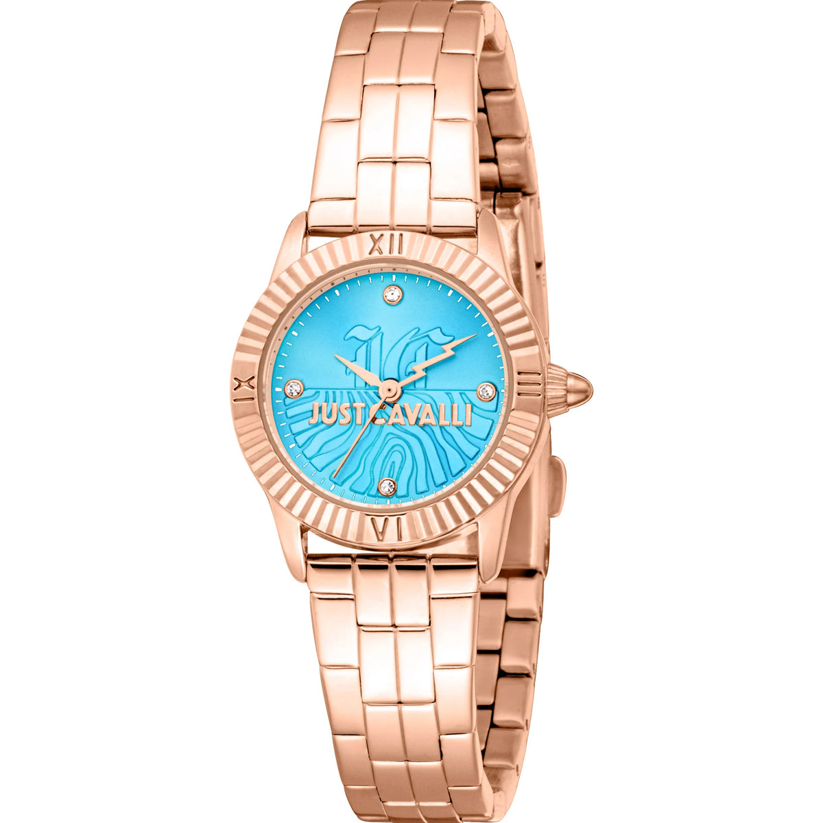 Just Cavalli SET Mini Raffinata Rose Gold Light Blue Watch