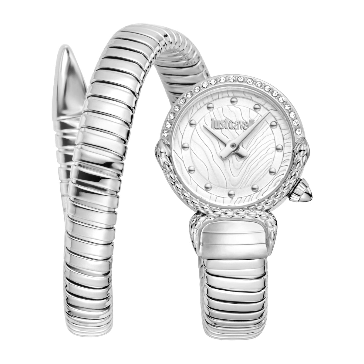 Just Cavalli Signature Snake Radiosa Silver Watch JC1L350M0015