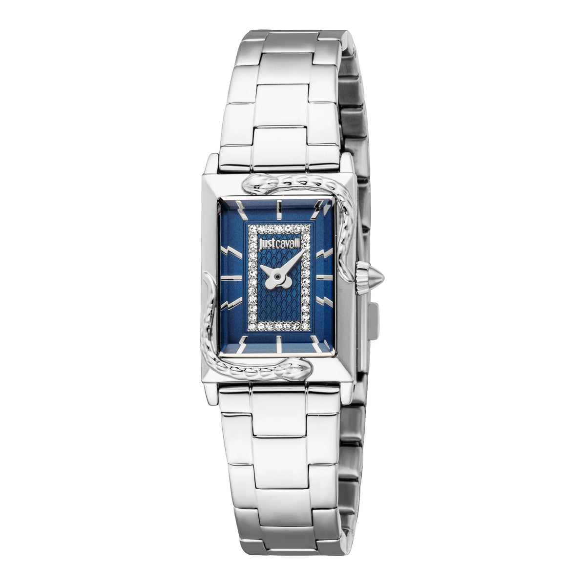 Just Cavalli Animalier Dolcezza Snake Silver Blue Watch