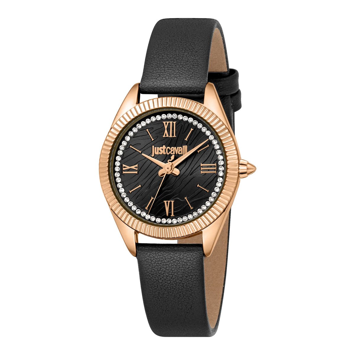 Just Cavalli Animalier Amabile Leather Black Watch JC1L388L0035
