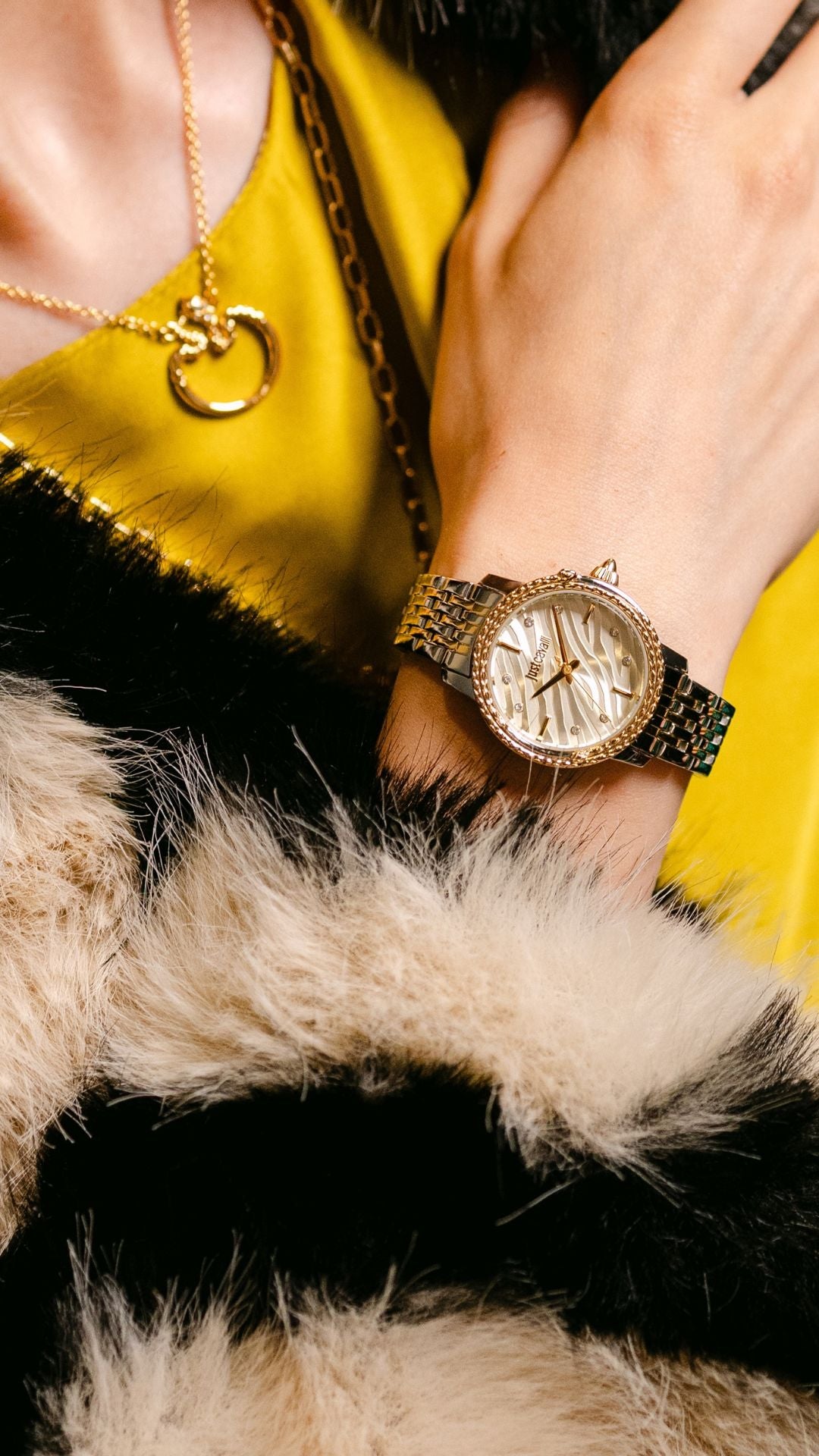 Just Cavalli Glam Chic Obsessive Snake Two Tones RG Watch