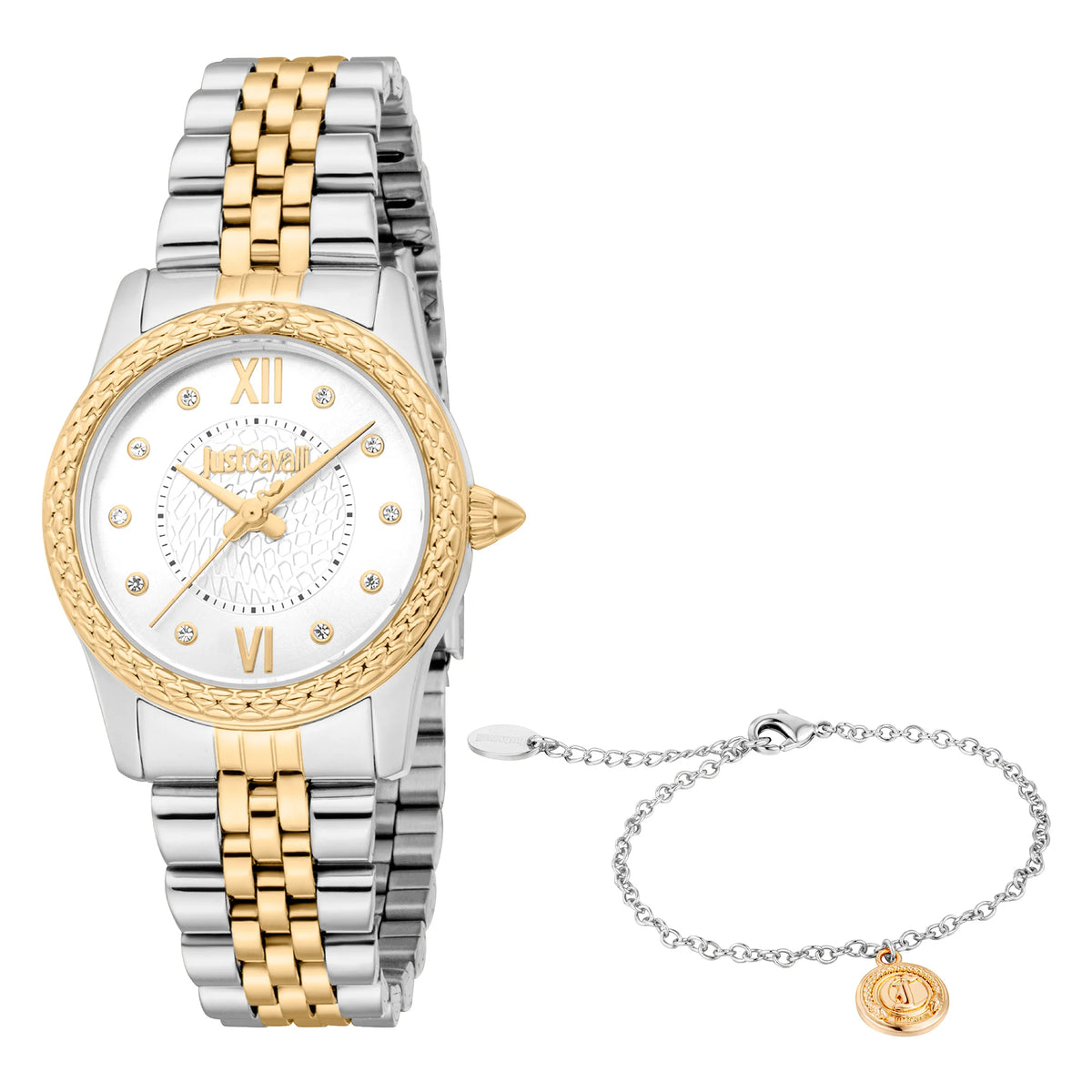 Just Cavalli SET Sublime Animalier Two Tones YG Silver Watch ...