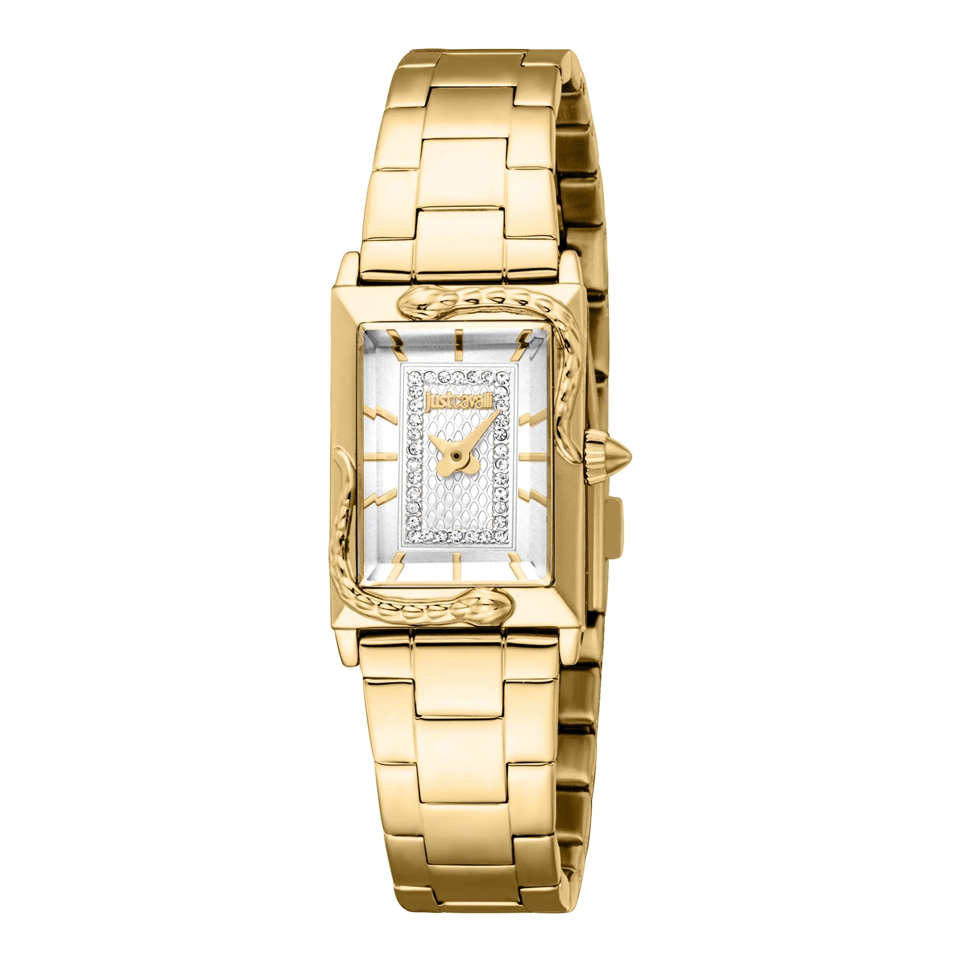 Just Cavalli Animalier Dolcezza Snake Yellow Gold Silver Watch