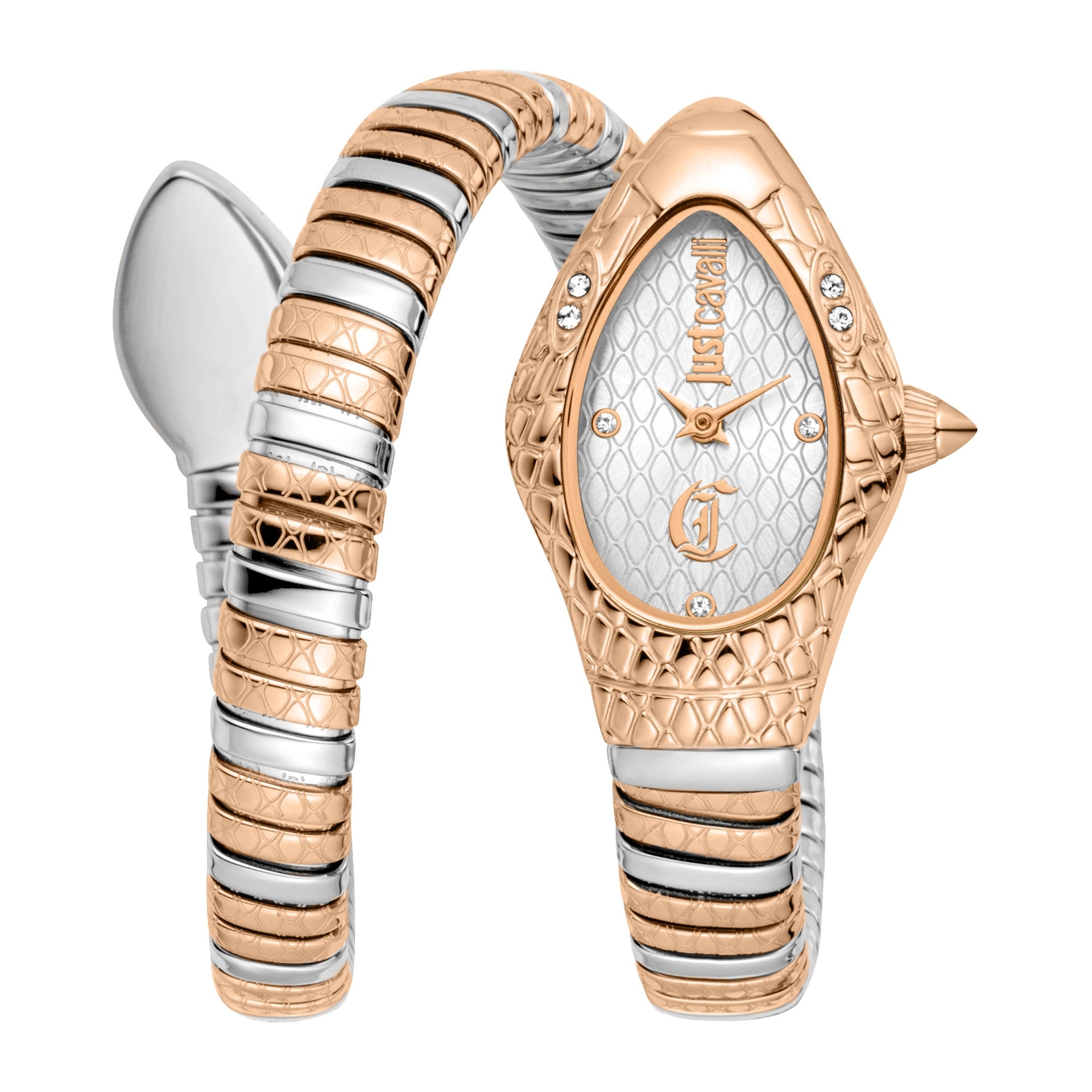 Just Cavalli Signature Snake Vetra Two Tones RG Watch JC1L373M0065