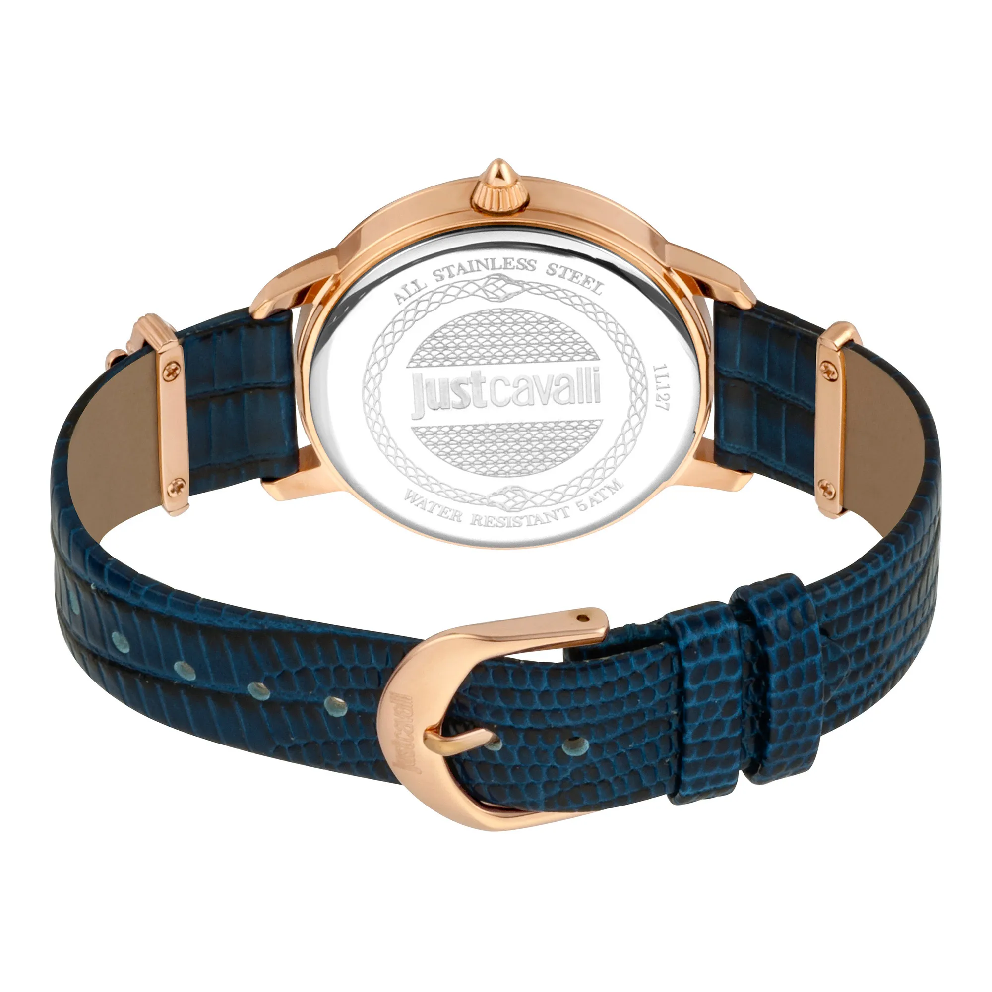 Just per me Leather Blue Rose Gold Zebra Glitter - Just