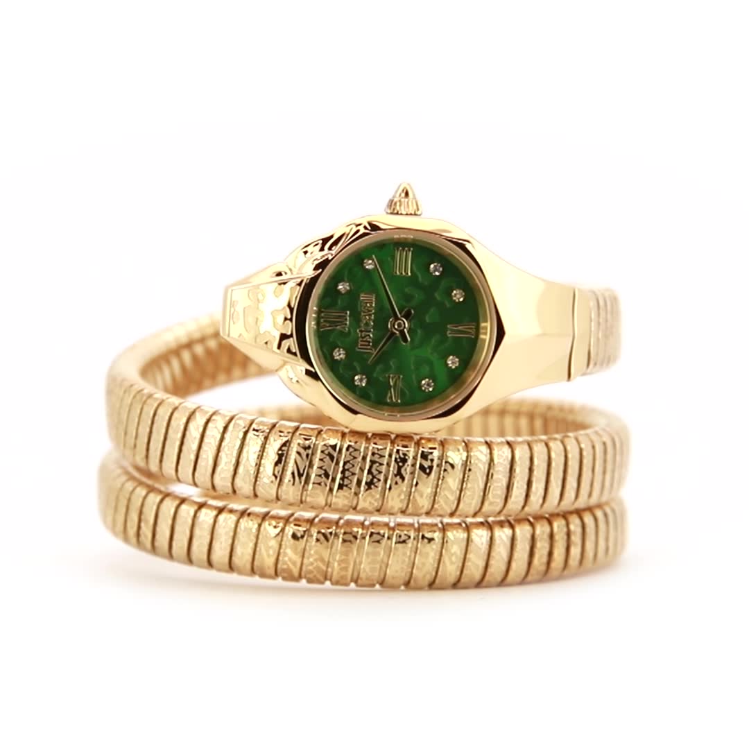 Ravenna Yellow Gold Green - Just Cavalli Watches