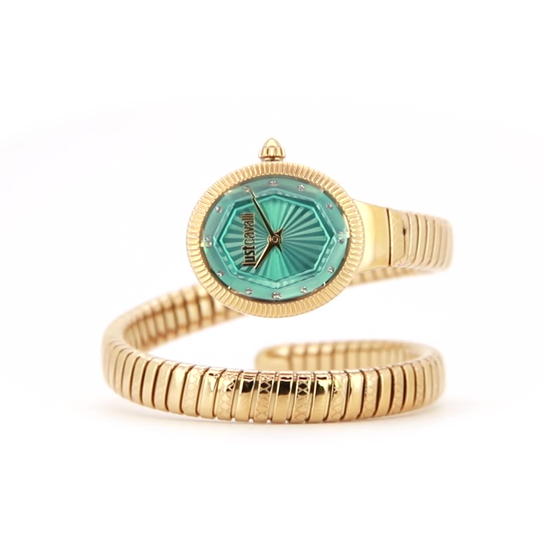 Ardea Yellow Gold Turquoise - Just Cavalli Watches