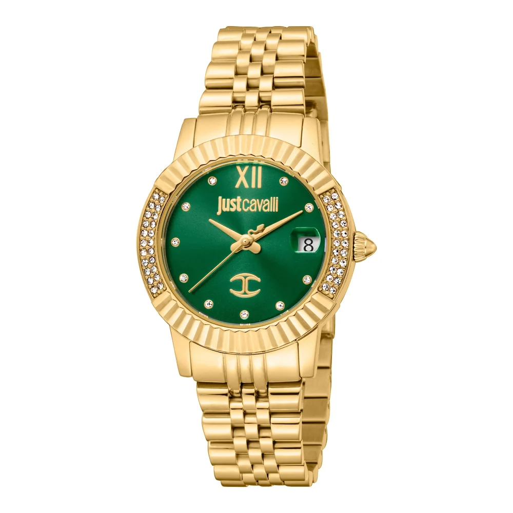 Just Cavalli Glam Chic Glam Gold Green JC1L199M0035 watch