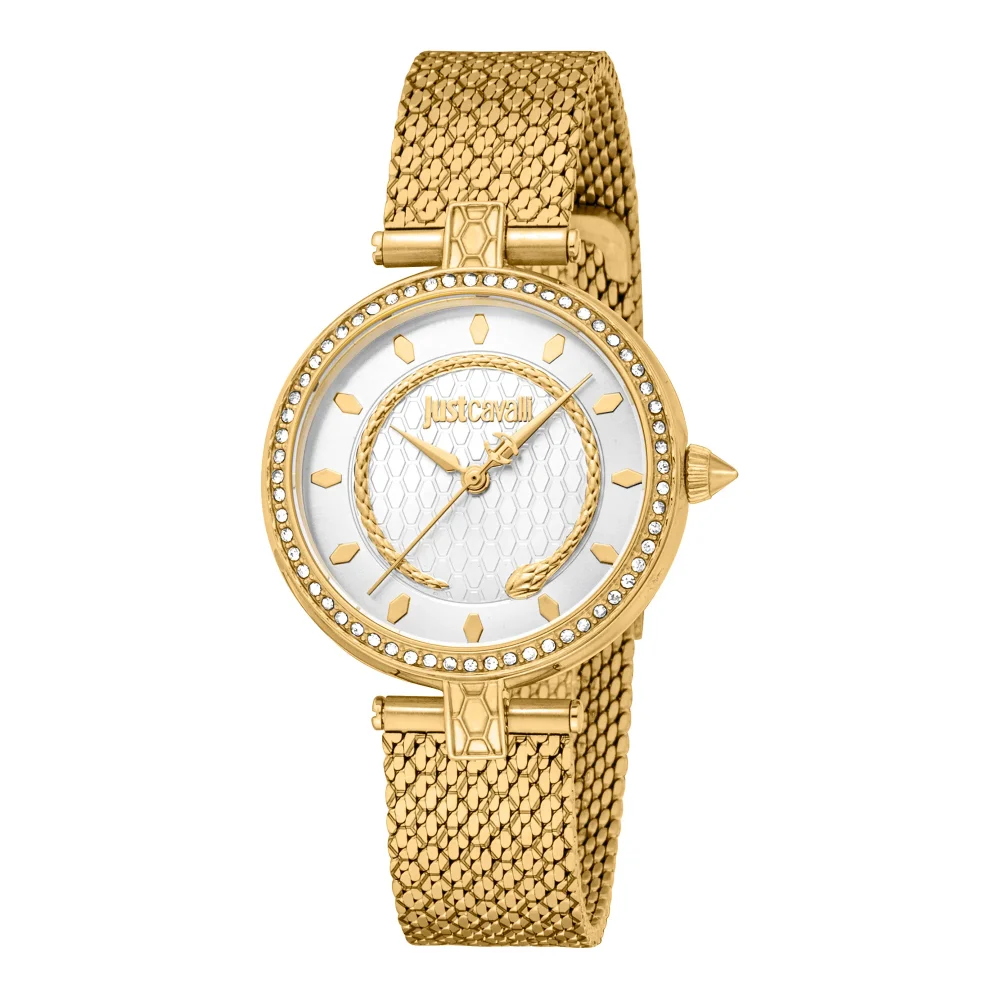 Just Cavalli Glam Chic Obsessive Snake Gold Silver JC1L240M0025 watch