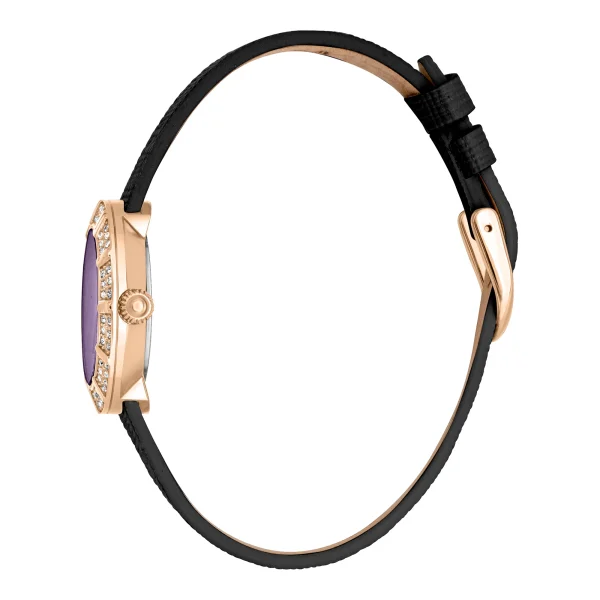 Eleganza Mini Leather Black RG - Just Cavalli Watches