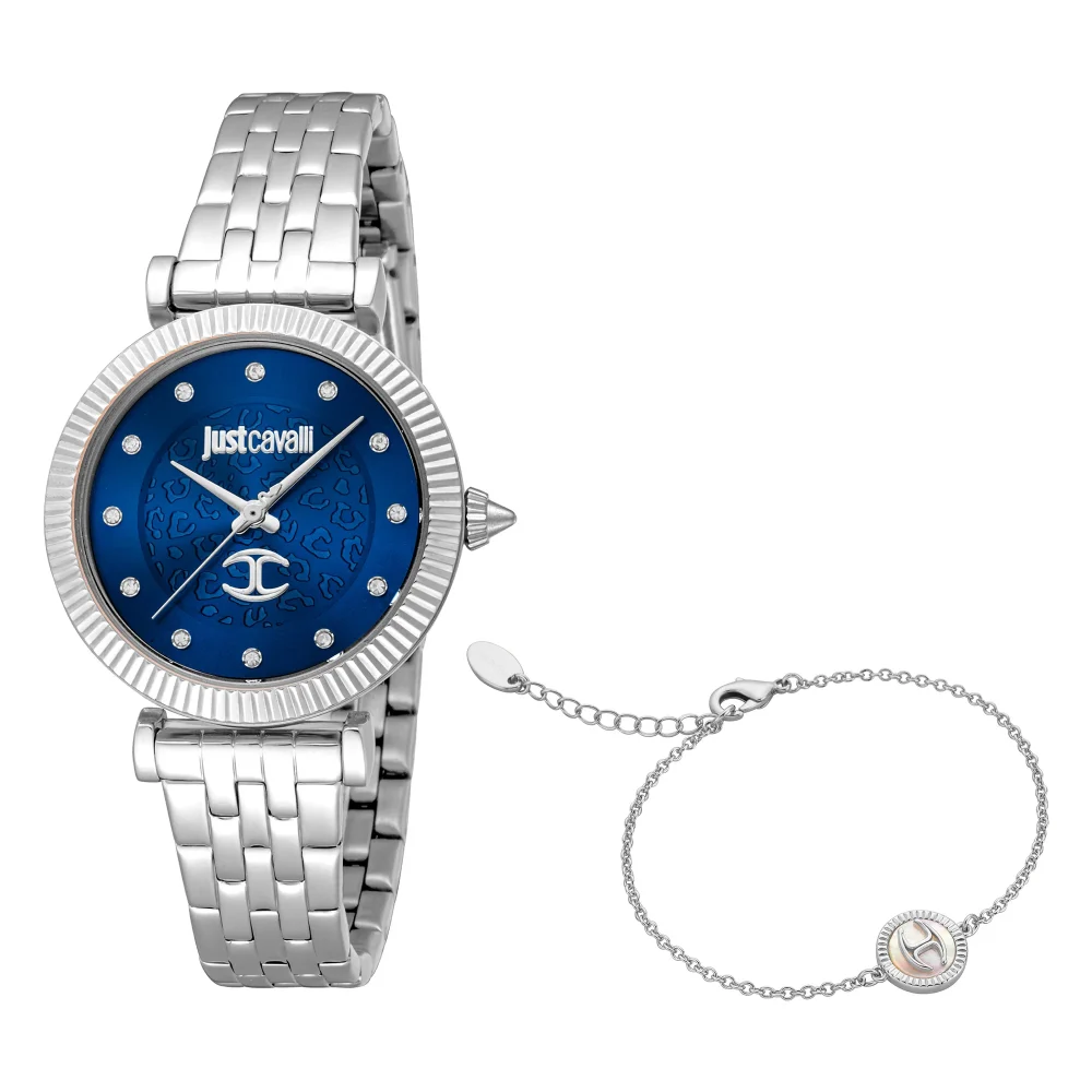 Just Cavalli SET Unleashed Silver Blue JC1L266M0015 watch