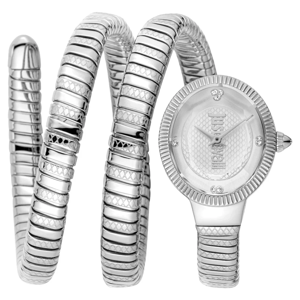 Just Cavalli Signature Snake After Party Silver JC1L269M0015 watch