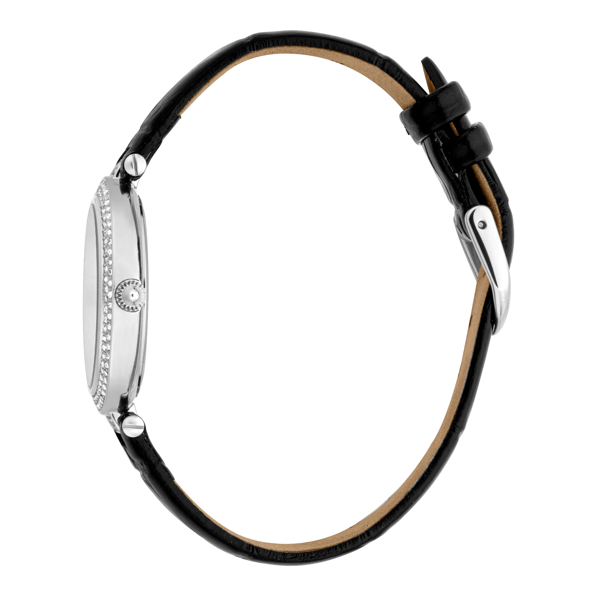 Savoca Leather Black Silver - Just Cavalli Watches