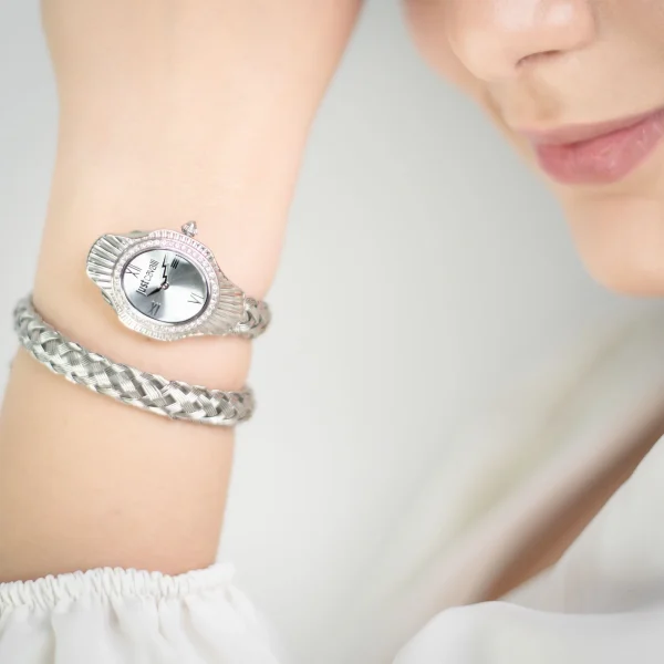 SHINKAI TURQUOISE SILVER45 ハイブリッドオートマチック Twined Silver Turquoise - Just Cavalli Watches