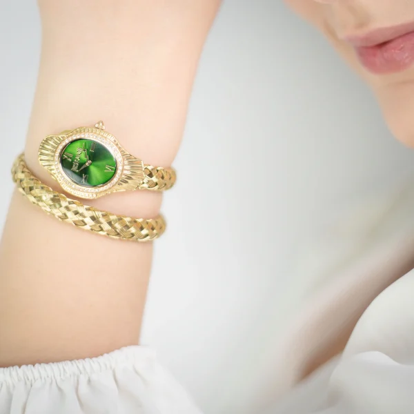 Twined Yellow Gold Green - Just Cavalli Watches