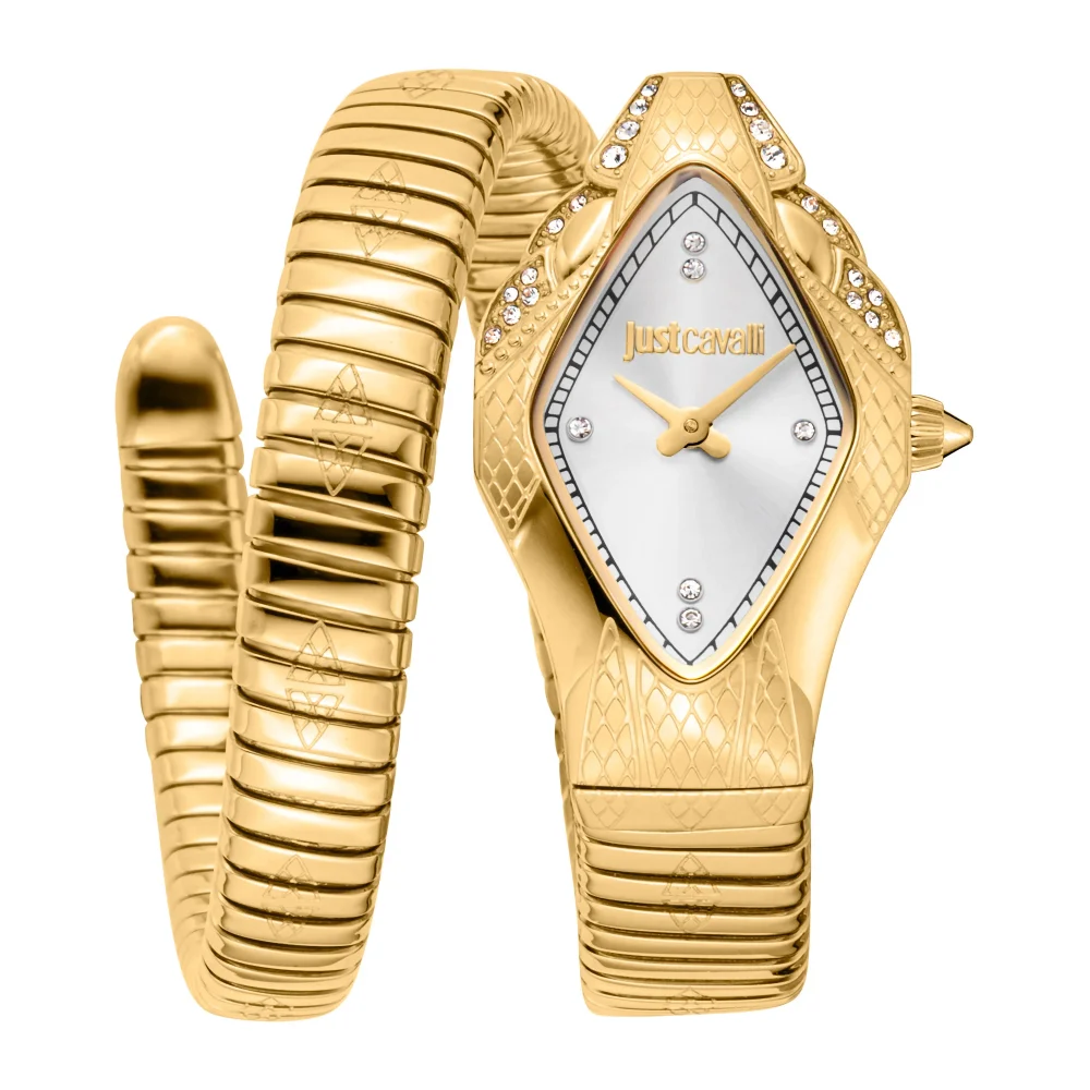 Just Cavalli Signature Snake Ferocious Yellow Gold Silver JC1L306M0035 watch