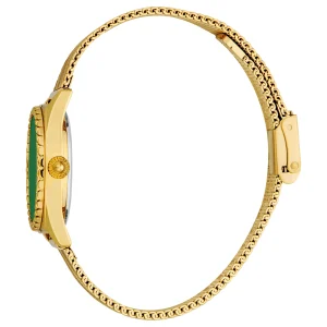 Just Cavalli Animalier Lustro Ladies Fashion Watch - Yellow Gold Green JC1L313M0035 side image