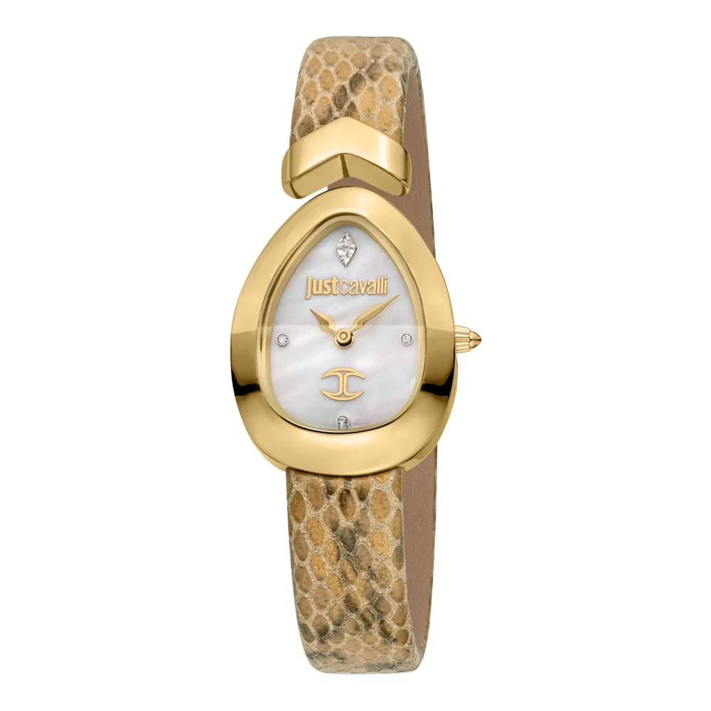 Just Cavalli Signature Snake Diversa Snake Ladies Fashion Watch - Cream MOP JC1L321L0025 main image