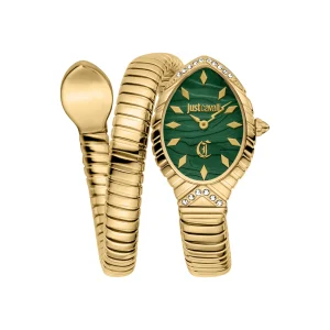 Just Cavalli Signature Snake Unica Snake Ladies Fashion Watch - Yellow Gold Green JC1L322M0035 main image