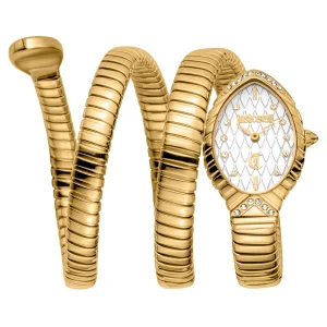 Just Cavalli Signature Snake Specchio Snake Ladies Fashion Watch - Yellow Gold Silver JC1L323M0025 main image