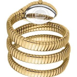 Just Cavalli Signature Snake Specchio Snake Ladies Fashion Watch - Yellow Gold Silver JC1L323M0025 back image