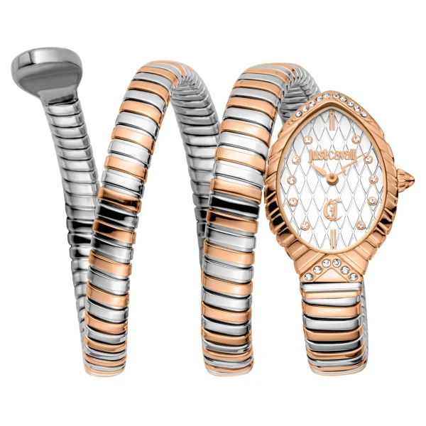 Just Cavalli Signature Snake Specchio Snake Ladies Fashion Watch - Two Tones RG JC1L323M0065 main image