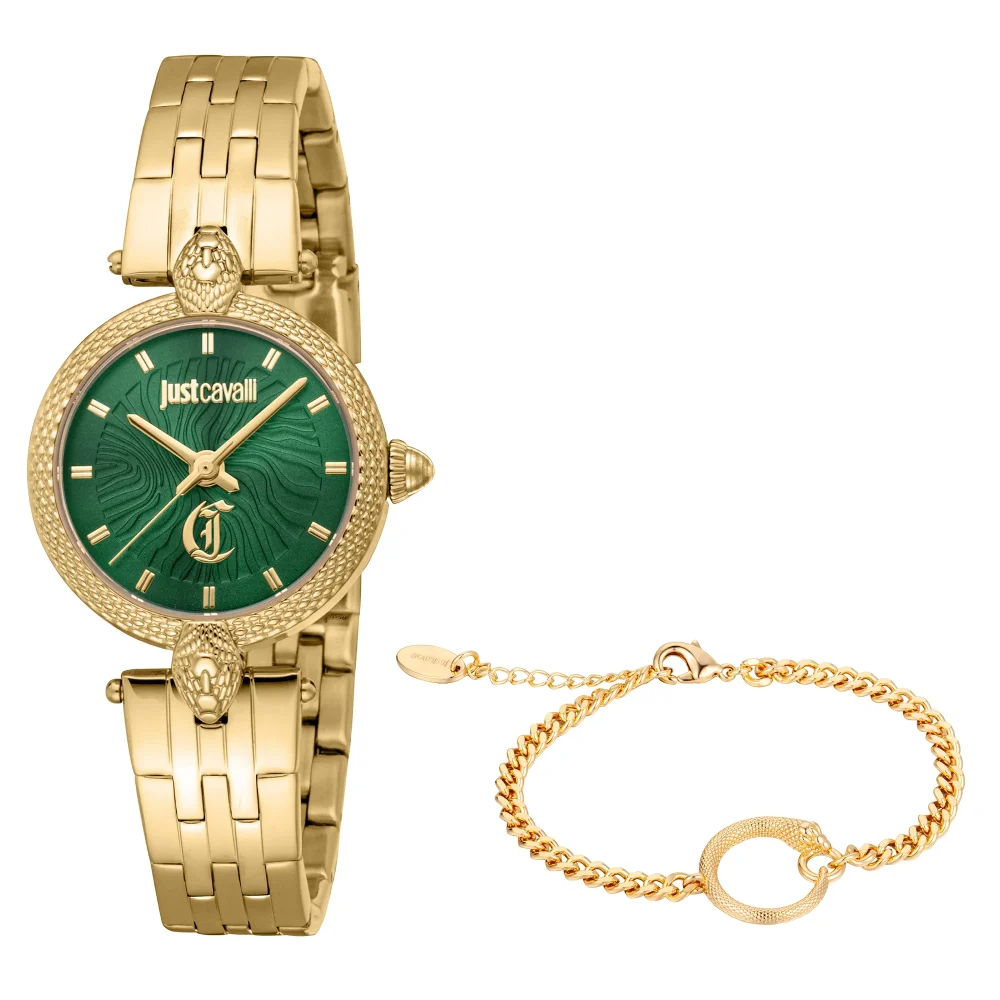 Just Cavalli SET Mini Attraente Ladies Fashion Watch - Yellow Gold Green JC1L330M0055 main image