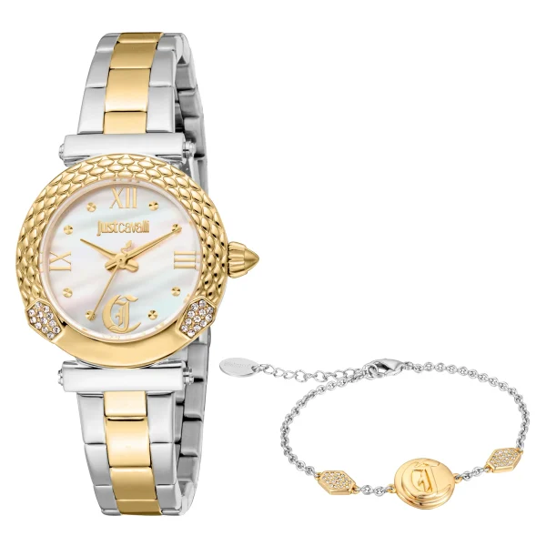 Just Cavalli SET Curiosa Ladies Fashion Watch - Two Tones YG MOP JC1L332M0075 main image