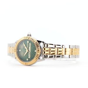 Just Cavalli SET Mini Raffinata Ladies Fashion Watch - Two Tones YG Green JC1L328M0085