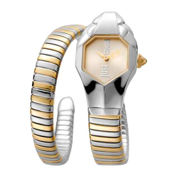 Just Cavalli Signature Snake Glam DNA Ladies Fashion Watch - Two Tones Rose Gold JC1L001M0035 main image