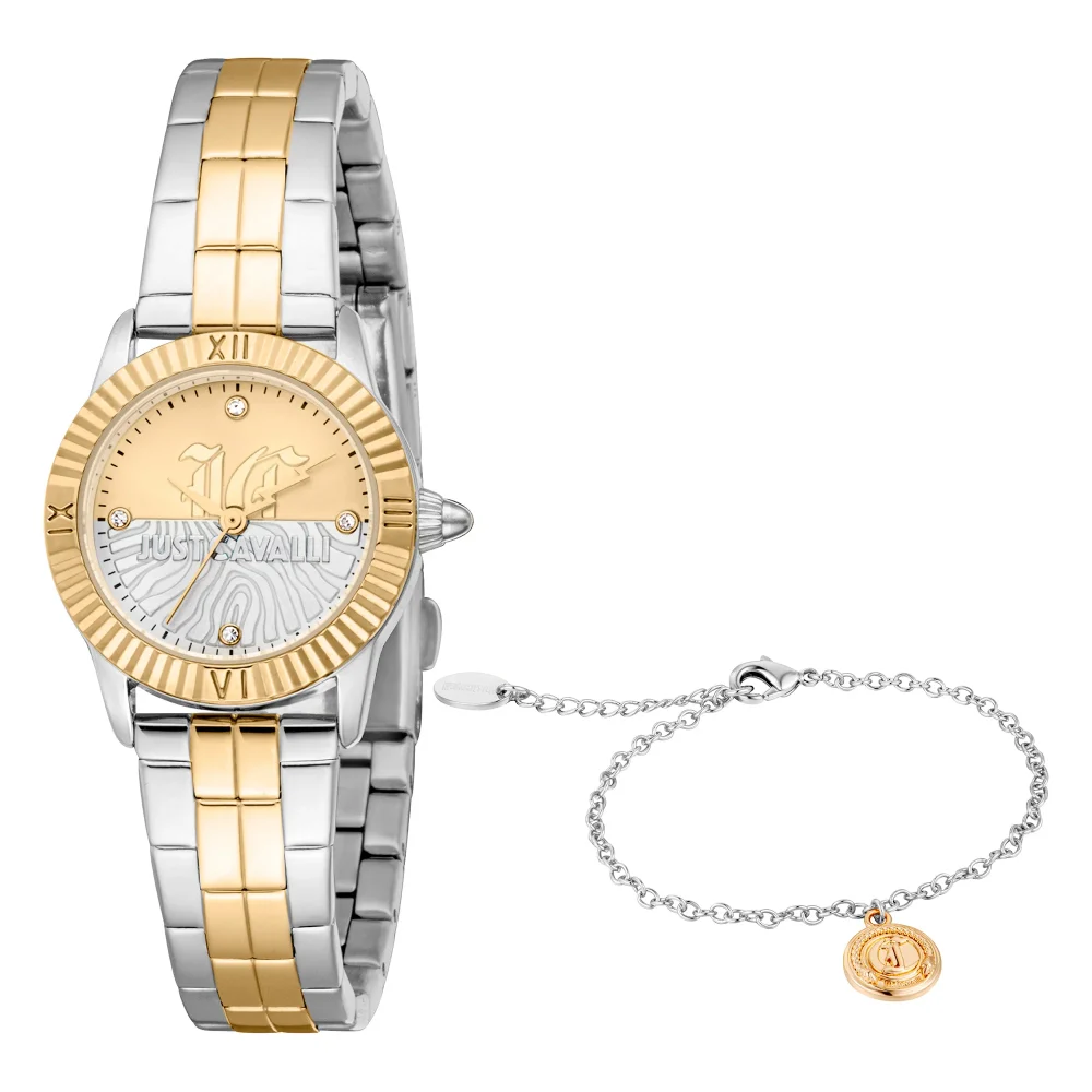 Just Cavalli SET Mini Raffinata Ladies Fashion Watch - Two Tones Yellow Gold JC1L328M0075 main image