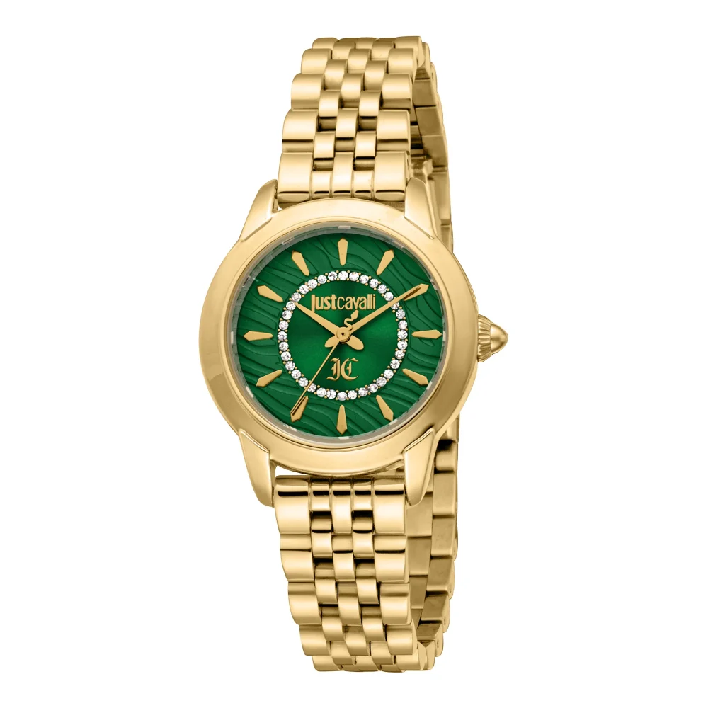 Just Cavalli Animalier JC1L333 Allegra Ladies Fashion Watch - Yellow Gold Green JC1L333M0035 main image