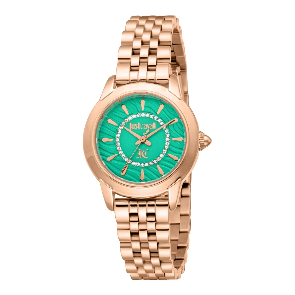 Just Cavalli Animalier JC1L333 Allegra Ladies Fashion Watch - Rose Gold Turquoise JC1L333M0045 main image