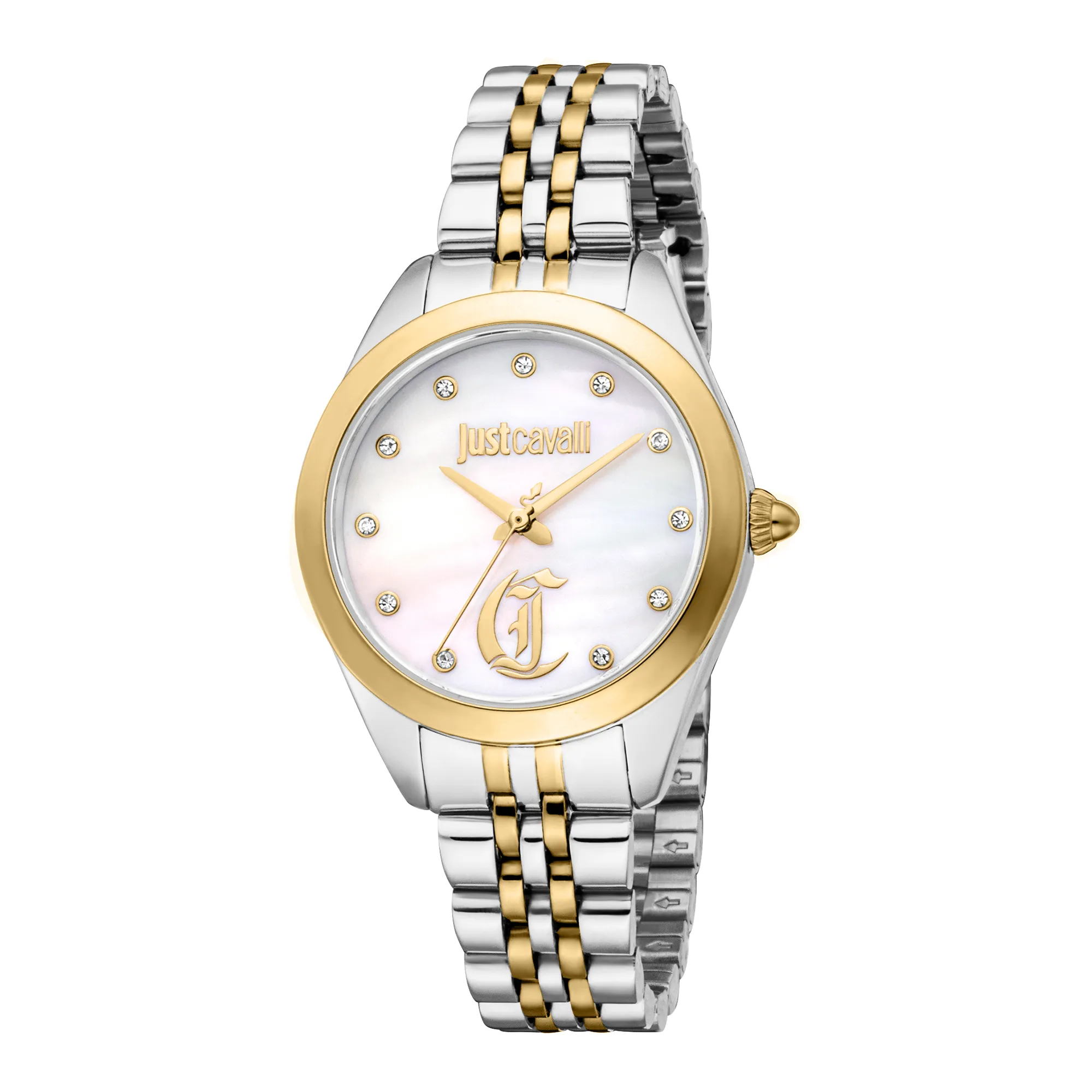 Just Cavalli Glam Chic Luna Ladies Fashion Watch - Two Tones YG MOP JC1L309M0075 main image