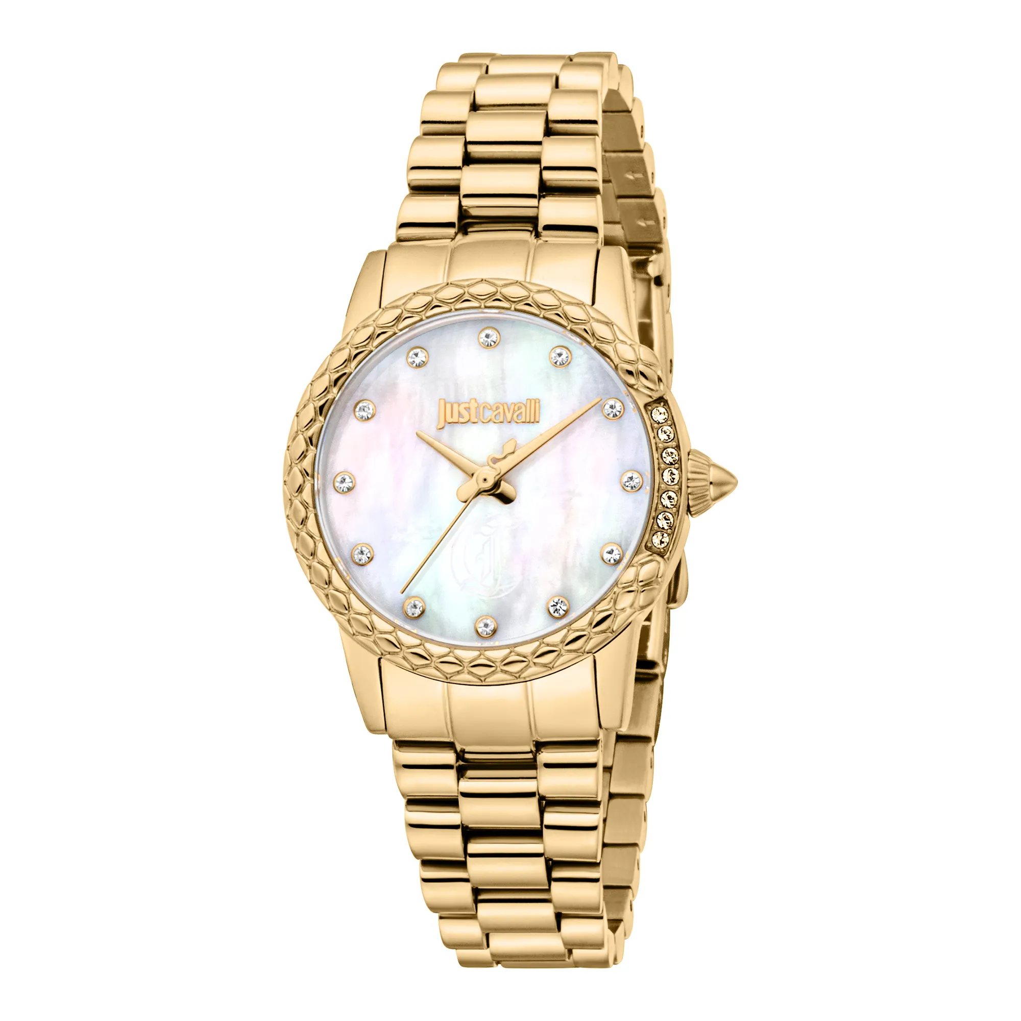 Just Cavalli Animalier Fiorenza Snake Ladies Fashion Watch - Yellow Gold MOP JC1L310M0065 main image