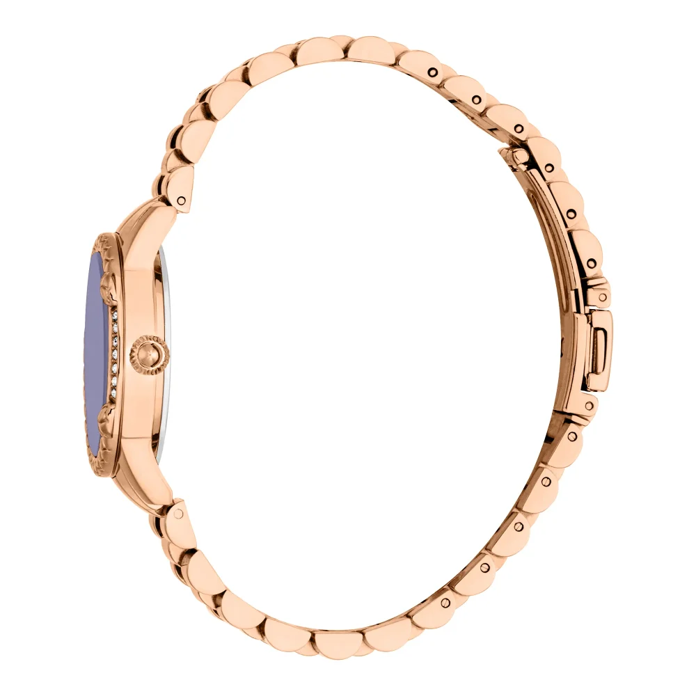 Just Cavalli Animalier Fiorenza Snake Ladies Fashion Watch - Rose Gold Violet JC1L310M0085 video360