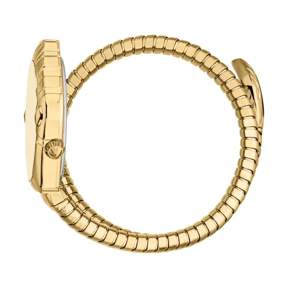 Just Cavalli Signature Snake Lirica Ladies Fashion Watch - Yellow Gold Champagne JC1L357M0025 video360