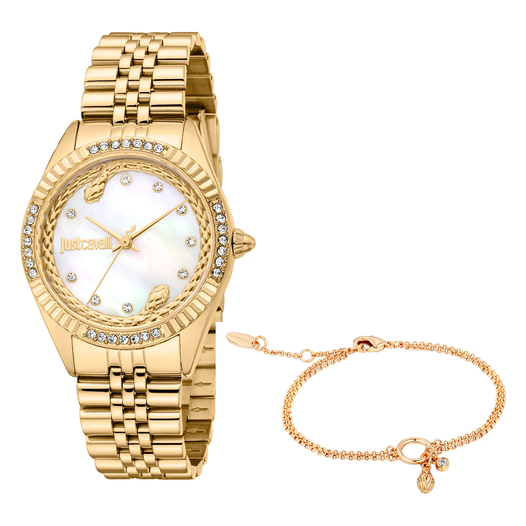 Just Cavalli SET Vittoria Glam Ladies Fashion Watch - Yellow Gold MOP JC1L361M0055 main image