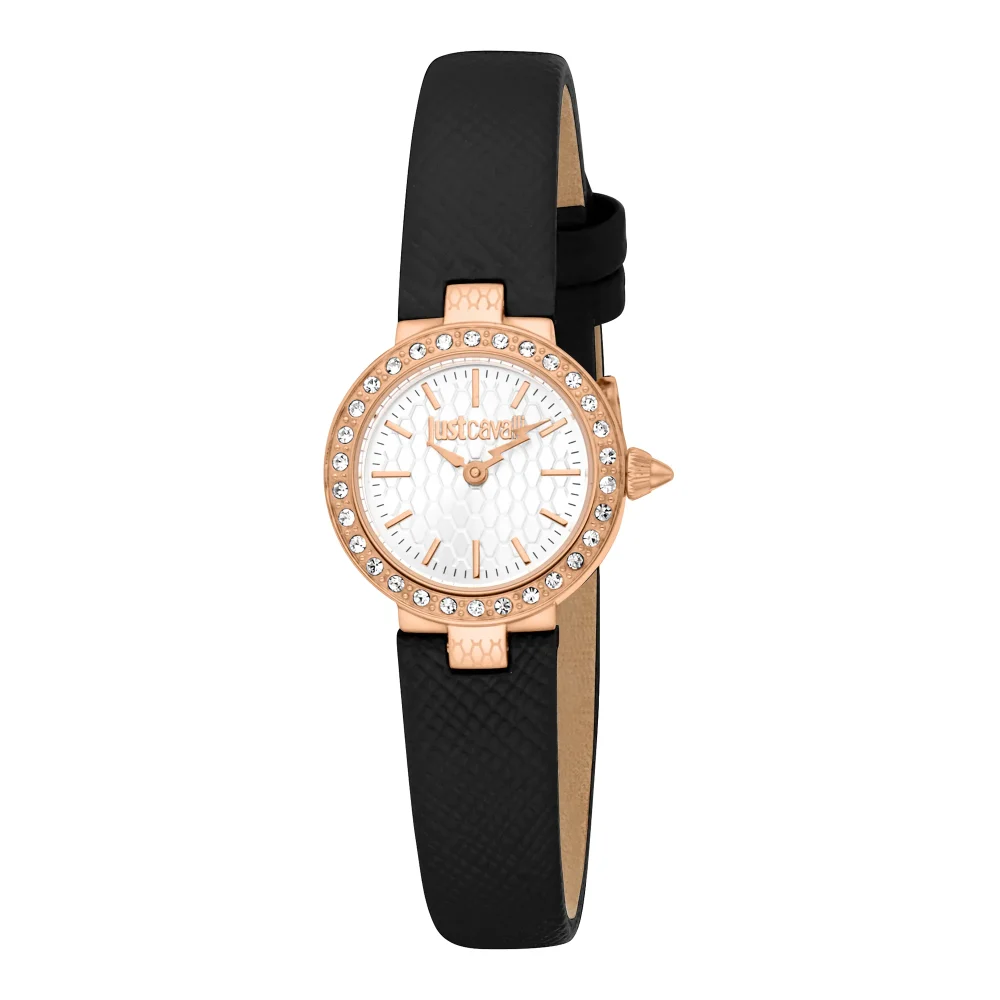 Just Cavalli Glam Chic Serenita Mini Ladies Fashion Watch - Leather Black RG Silver JC1L362L0035 main image