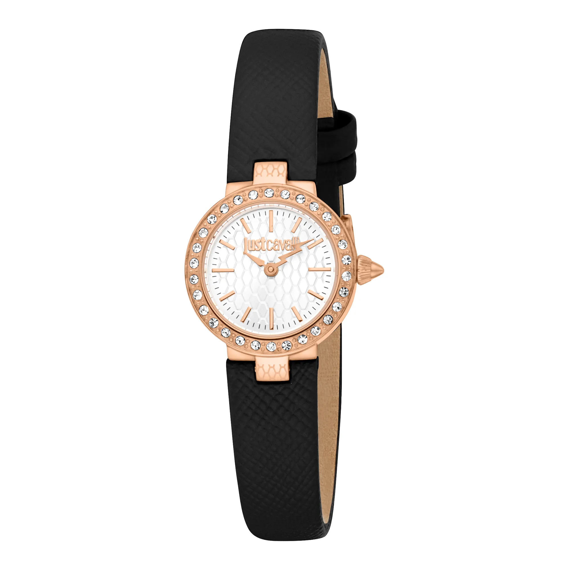 Just Cavalli Glam Chic Serenita Mini Ladies Fashion Watch - Leather Black RG Silver JC1L362L0035 main image