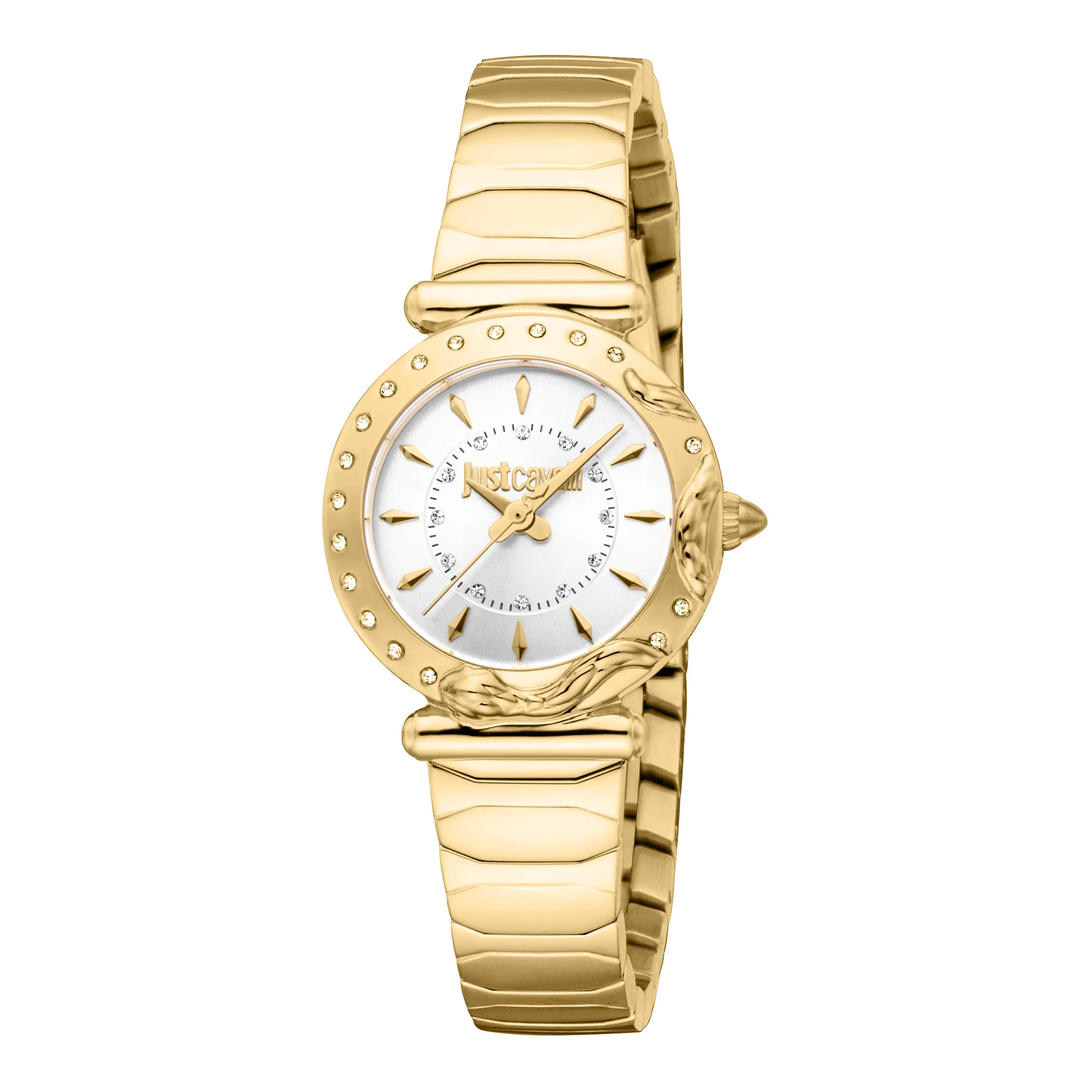 Just Cavalli Animalier Stella Snake Ladies Fashion Watch - Yellow Gold Silver JC1L363M0045 main image