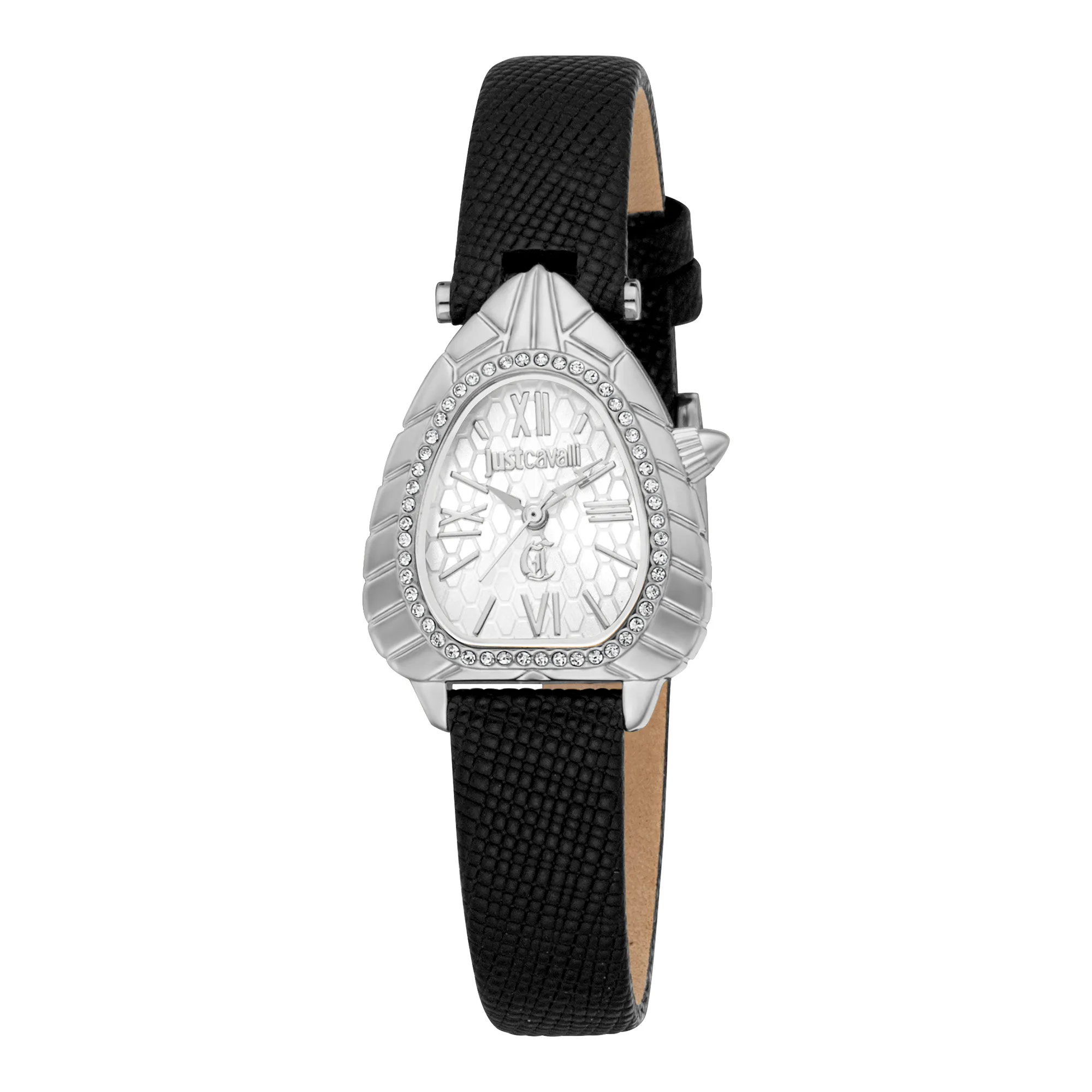 Just Cavalli Animalier Perla Ladies Fashion Watch - Leather Black Silver JC1L366L0015 main image