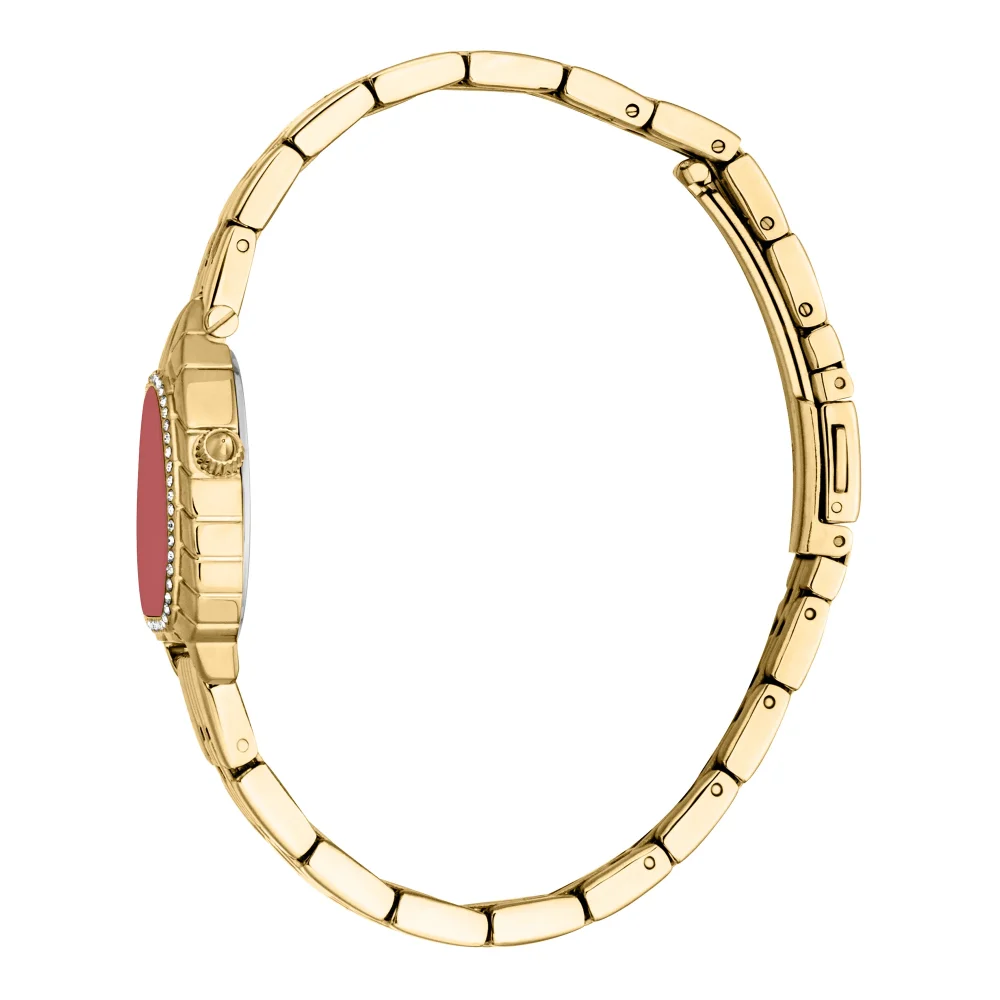 Just Cavalli Animalier Perla Ladies Fashion Watch - Yellow Gold Red JC1L366M0065 video360