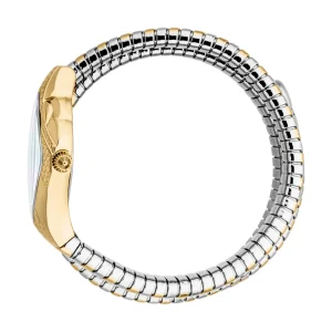 Just Cavalli Signature Snake Cristallo Ladies Fashion Watch - Two Tones YG Silver MOP JC1L307M0055 video360