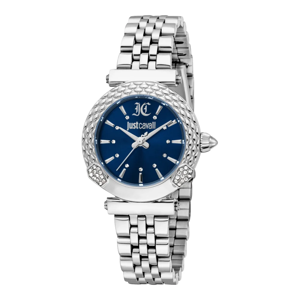 Just Cavalli Animalier Mistero Snake Ladies Fashion Watch - Silver Blue JC1L332M0345 main image