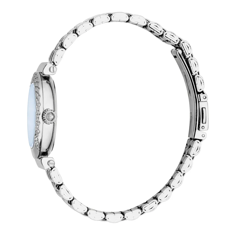 Just Cavalli Animalier Mistero Snake Ladies Fashion Watch - Silver Blue JC1L332M0345 video360
