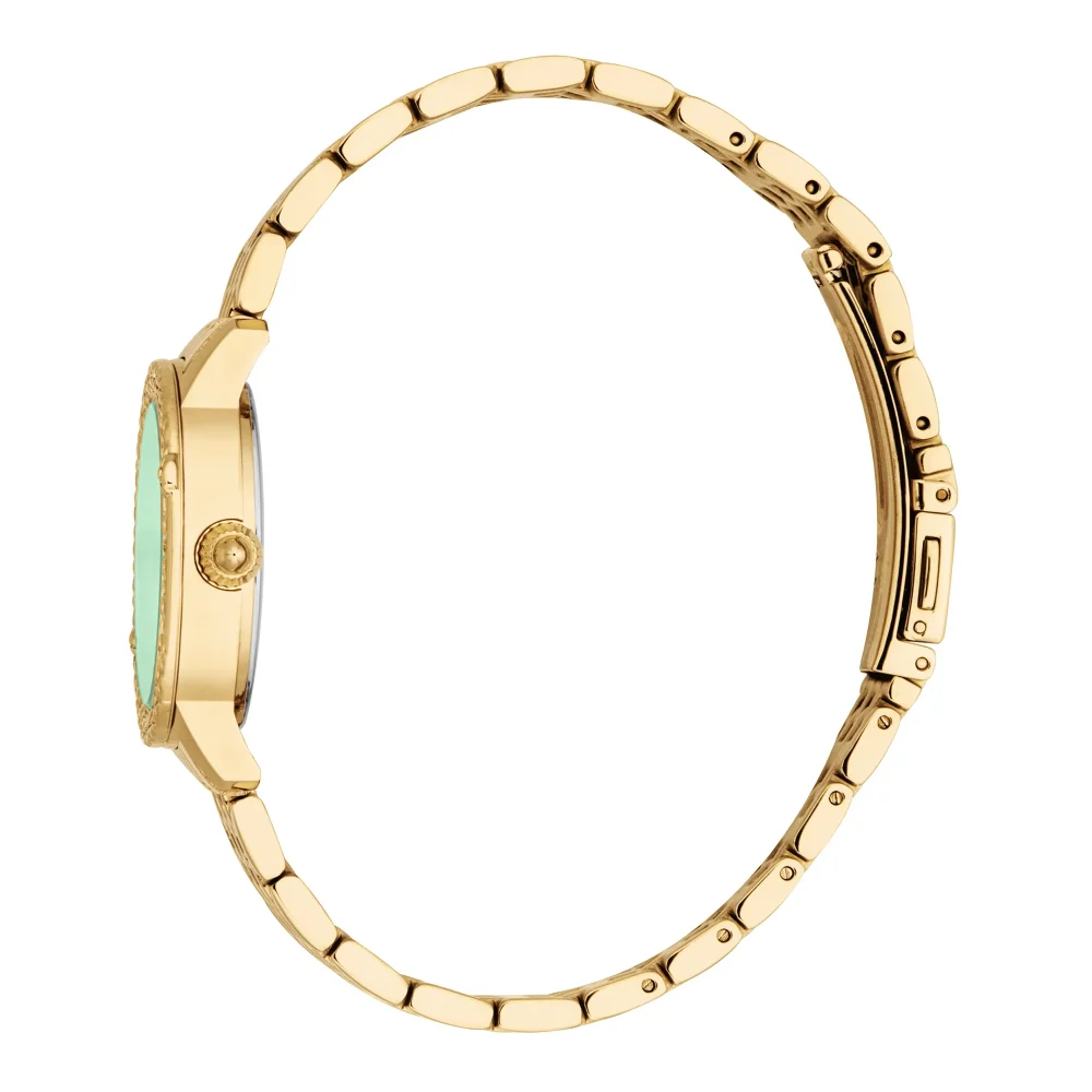 Just Cavalli Animalier Euforia Snake Ladies Fashion Watch - Yellow Gold Green JC1L336M0065 video360