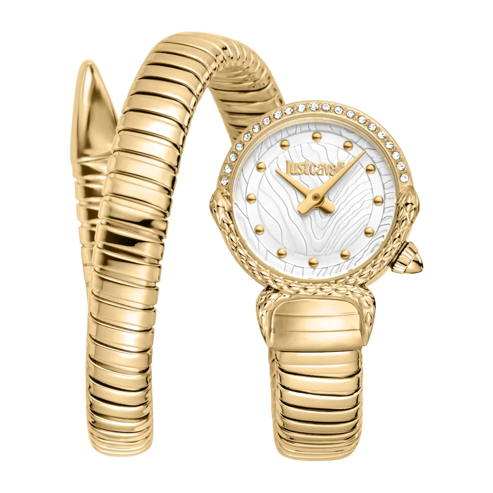 Just Cavalli Signature Snake Radiosa Ladies Fashion Watch - Yellow Gold Silver JC1L350M0025 main image
